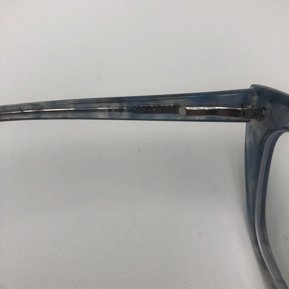 Womens Eye Glasses Frames Blue Tortoise Cat Eye Marbled Swirl Preowned With Case